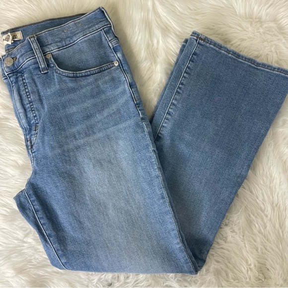 Madewell Kick Out Crop Jeans Boot Cut Denim light Blue Size 30 - Picture 8 of 8
